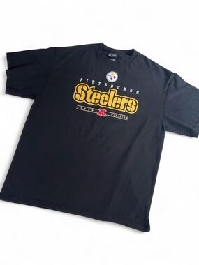 NFL Pittsburgh Steelers North Division Black T-Shirt Y2K Football XL Unisex